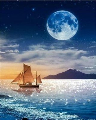 Moon and Sea Seascape Paint By Numbers