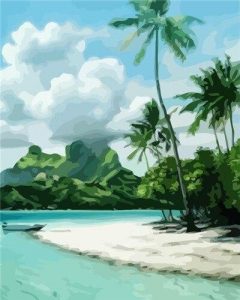 Bora Bora Island Landscape Paint By Numbers