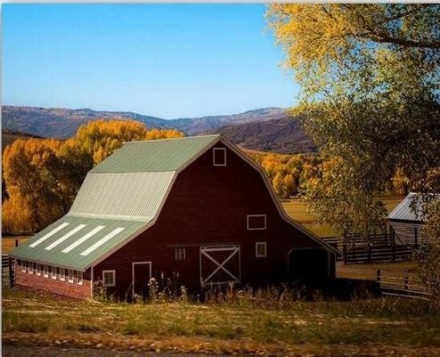 Red Barn Farm Landscape Paint By Numbers