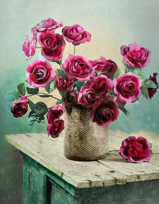 Fresh Roses Flowers Paint By Numbers