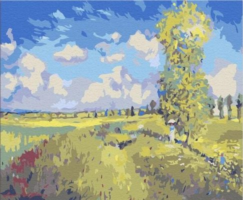 Summer Poppy Fields Claude Monet Landscape Paint By Numbers