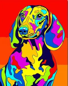 Colorful Dalmatian Dog - DIY Paint By Numbers - Numeral Paint