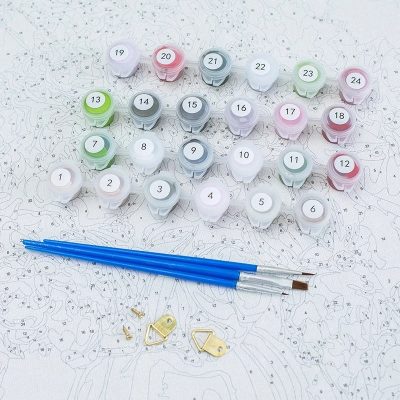 Acrylic paints canvas kit