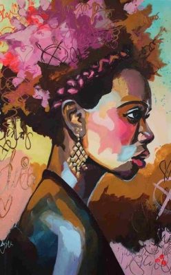 Young African Woman People Paint By Numbers