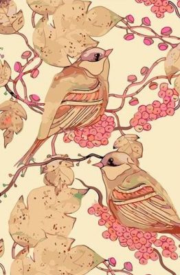 Pink Bird With Flowers Birds Paint By Numbers