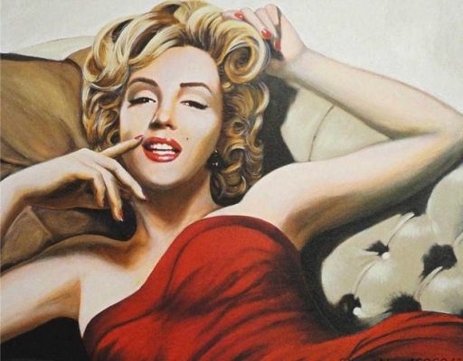 Marilyn Monroe Red Dress People Paint By Numbers