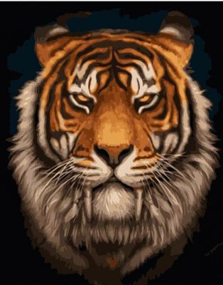 Saber Tooth Tiger paint by numbers