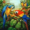 Colorful Parrots - DIY Paint By Numbers - Numeral Paint