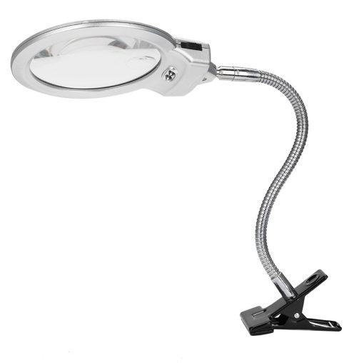 magnifying glass with light on stand