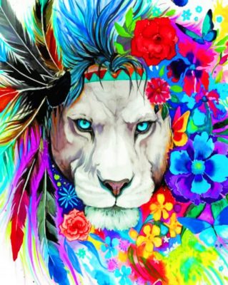 Lion Art paint by numbers