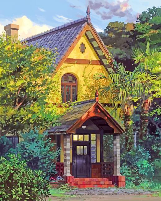 Studio Ghibli House Paint By Numbers - Painting By Numbers