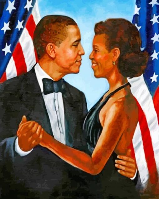 Michelle-Obama-and-his-wifey-paint-by-number