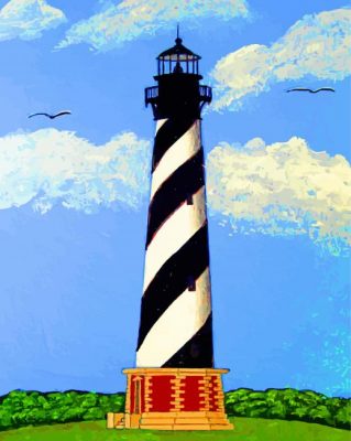 Cape Hatteras Lighthouse Paint by numbers