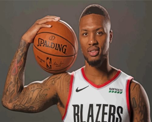 Damian-Lillard-blazers-player-paint-by-numbers