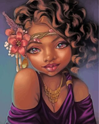 cute-blackk-woman-paint-by-numbers