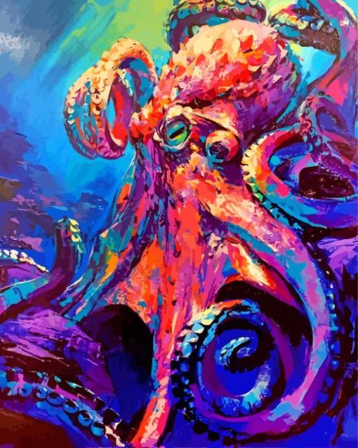 abstract kraken paint by number