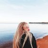 Blonde Long Hair Lady By The Sea Paint By Number
