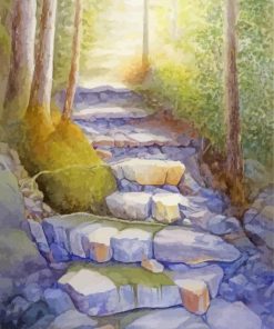 Forest Stone Steps Paint By Number
