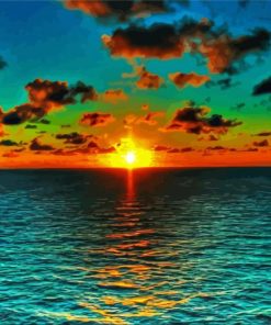 Ocean Paradise Sunset Paint By Number
