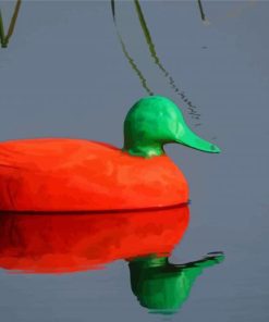 Orange And Green Duck Paint By Number