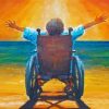 Wheelchaired Praising paint by numbers
