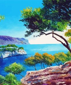 Aesthetic Mediterranean Seascape Art Paint By Number