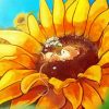 Sunflower With Mouse Art Paint By Number