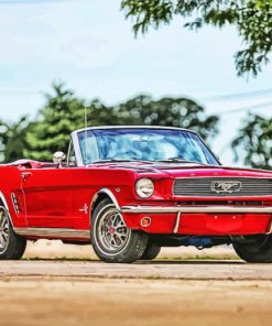 1966 Red Mustang Paint By Number