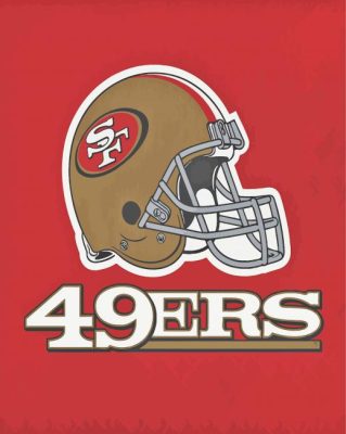 49ers Football Team Helmet Poster Paint By Number