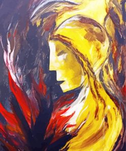 Abstract Woman On Fire Paint By Number
