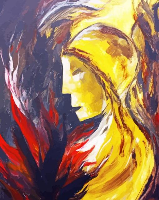 Abstract Woman On Fire Paint By Number