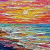 Abstract Ocean Sunset Paint By Number