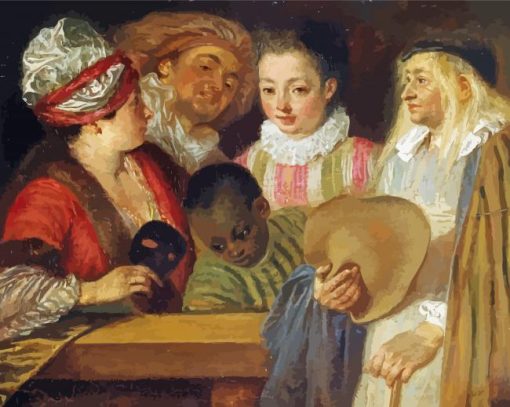 Actors Of The Comédie Française By Jean Antoine Watteau Paint By Number