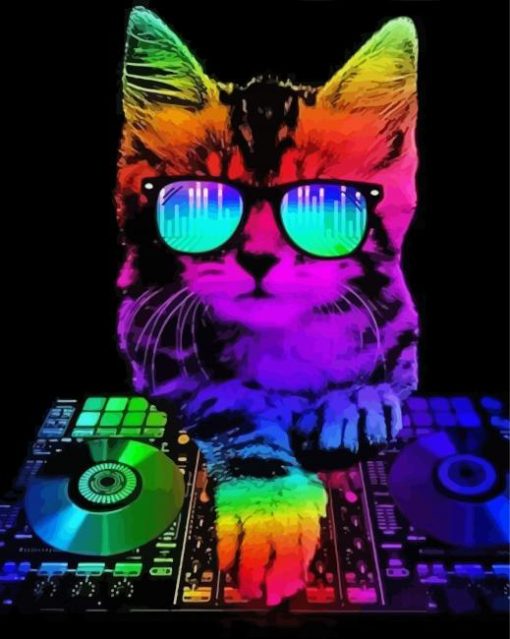 Aesthetic Cat Dj Paint By Number