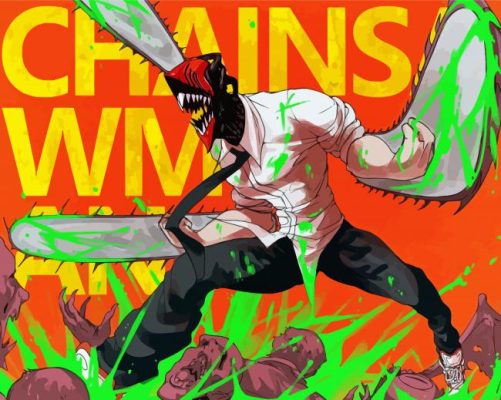 Aesthetic Chainsaw Man Paint By Number