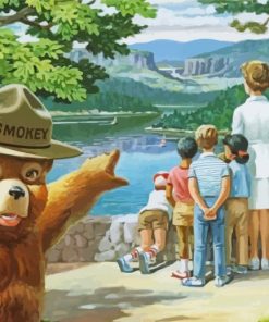 Aesthetic Smokey Bear Animation Paint By Number