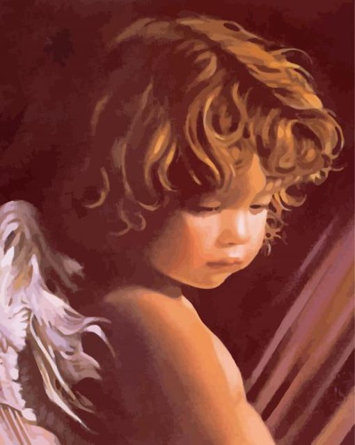 Angel Looking Down Paint By Number