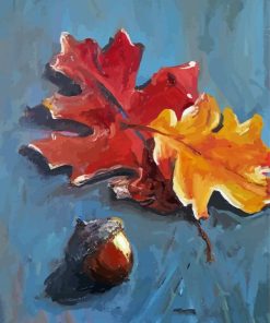 Autumn Leaves And Acorns Paint By Number