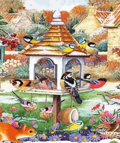 Backyard Birdfeeder Paint By Number