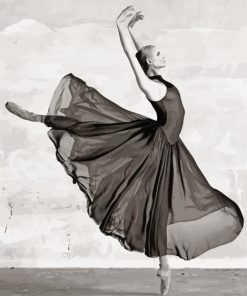 Ballerina In Black Dress Paint By Number