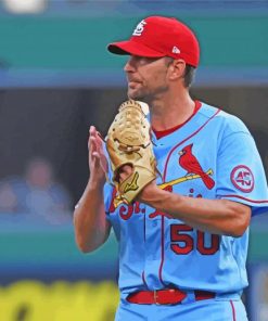 Baseball Pitcher Adam Wainwright Paint By Number