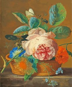 Basket Of Flowers Van Huysum Paint By Number