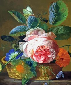 Basket Of Flowers Jan Van Huysum Paint By Number