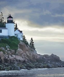 Bass Harbor Lighthouse Paint By Number