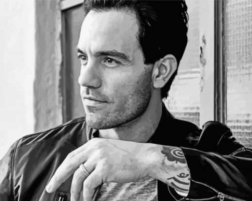 Black And White Actor Ramin Karimloo Paint By Number