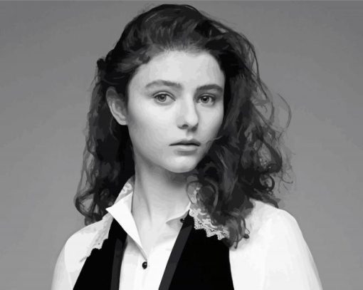 Black And White Thomasin McKenzie Paint By Number