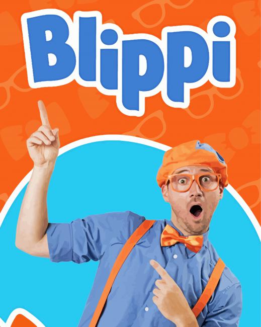 Blippi Poster Paint By Numbers - Painting By Numbers