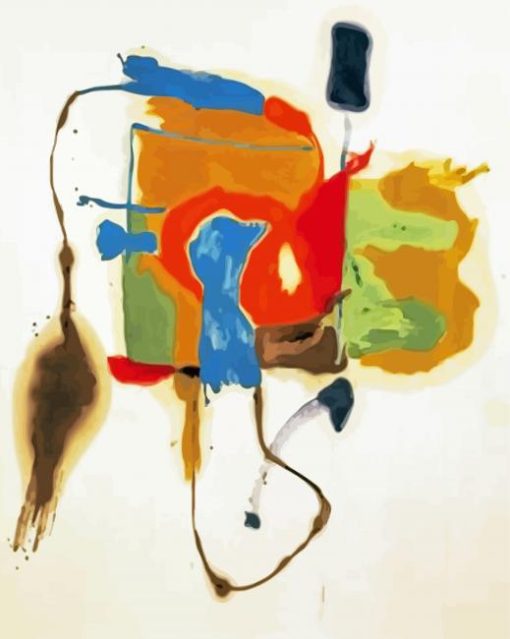 Blue Form In A Scene By Helen Frankenthaler Paint By Number
