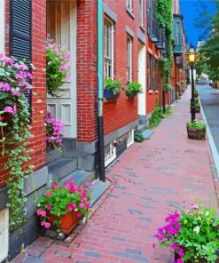 Boston Beacon Hill Street Paint By Number