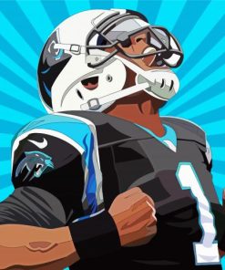 Cam Newton Illustration Art Paint By Number